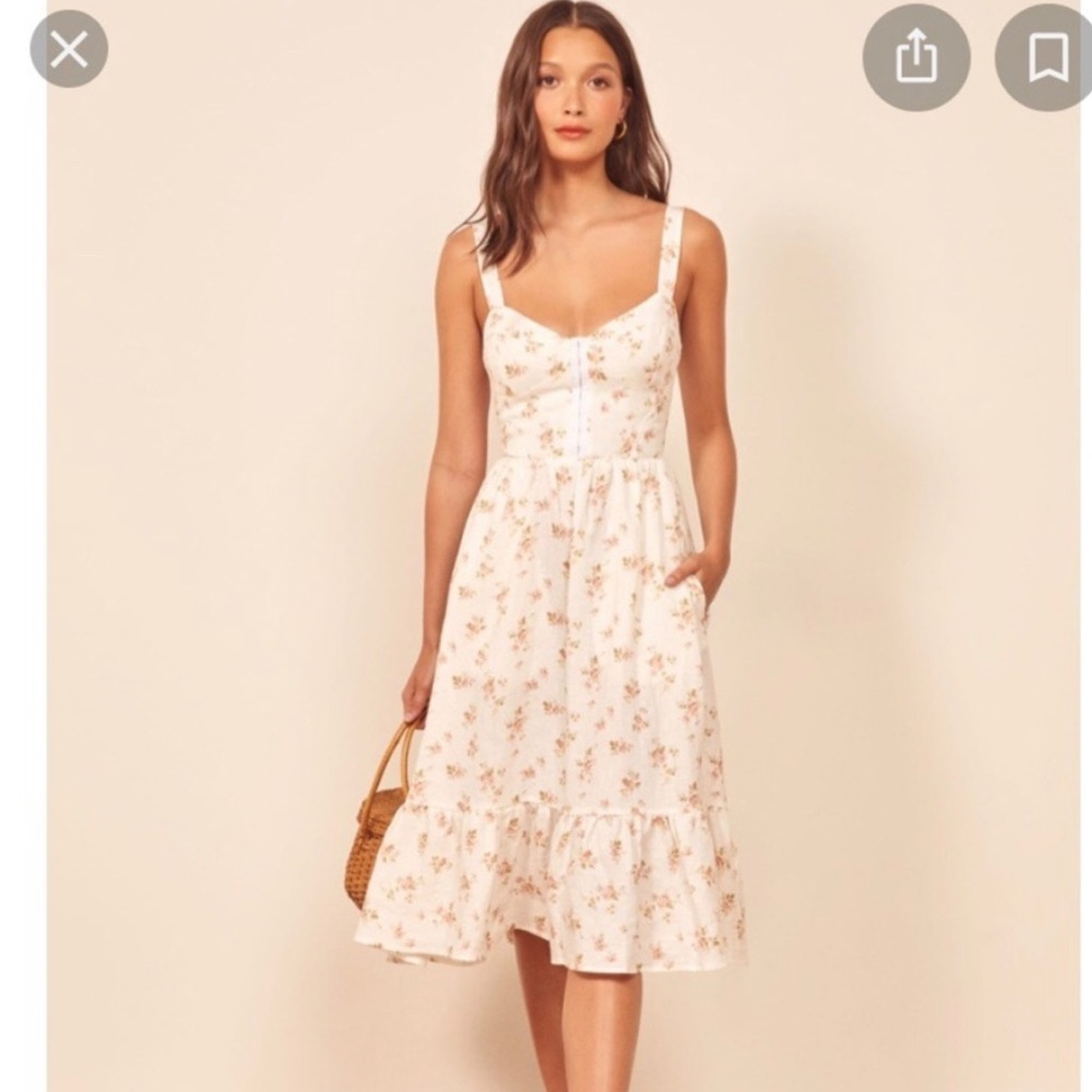 Dolci Linen Dress in Mildred print